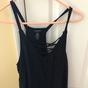 Black strappy tank Torrid size 0